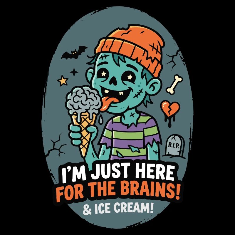 Zombie liebt Gehirn und Eis Humor