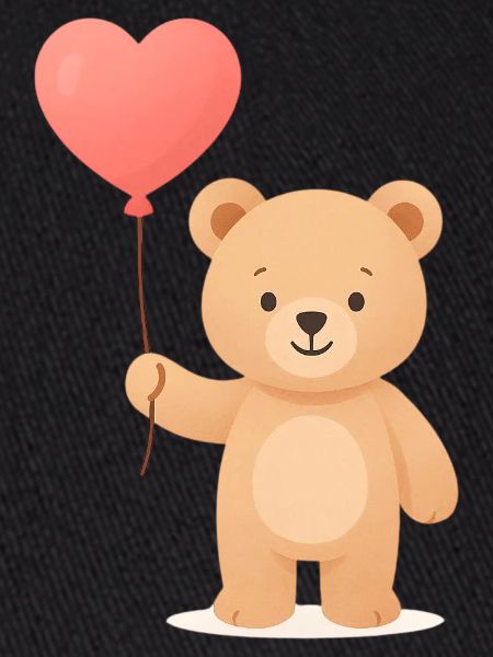 Tender Bear with Heart Balloon
