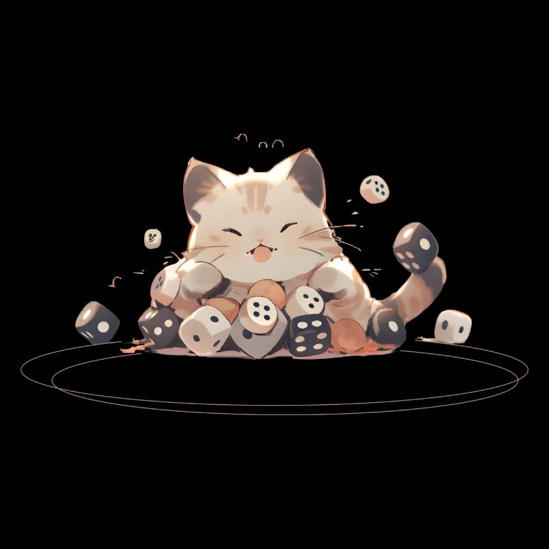 Cute cat playing with cubes