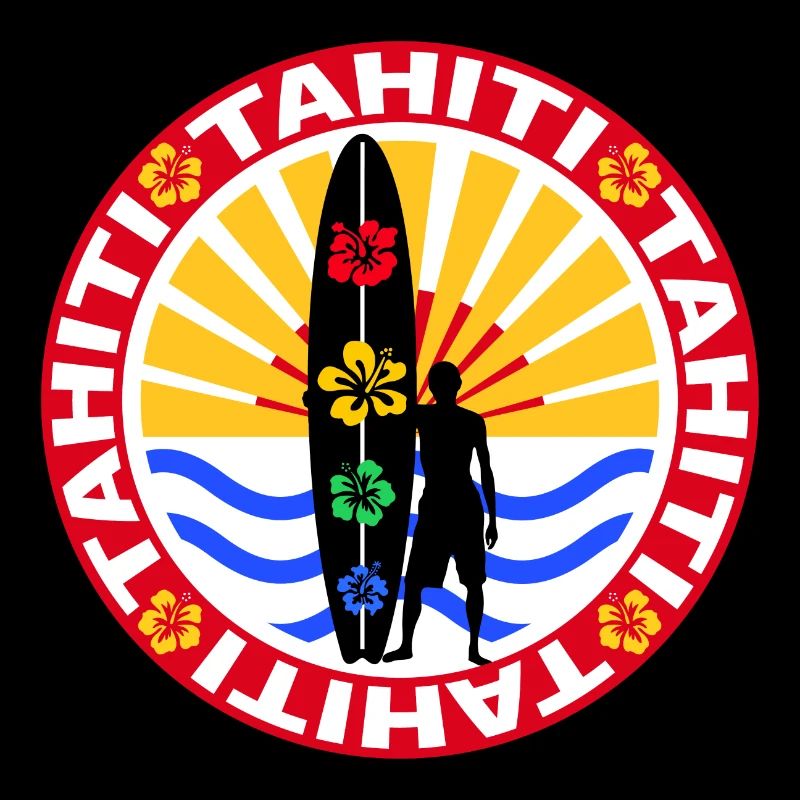 tahiti surfing design