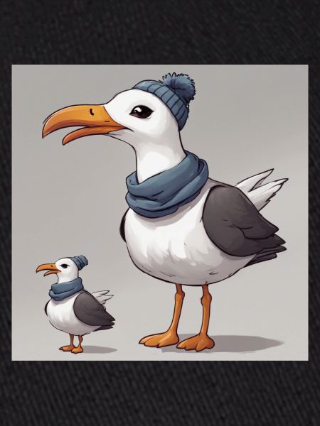 Mouette avec écharpe