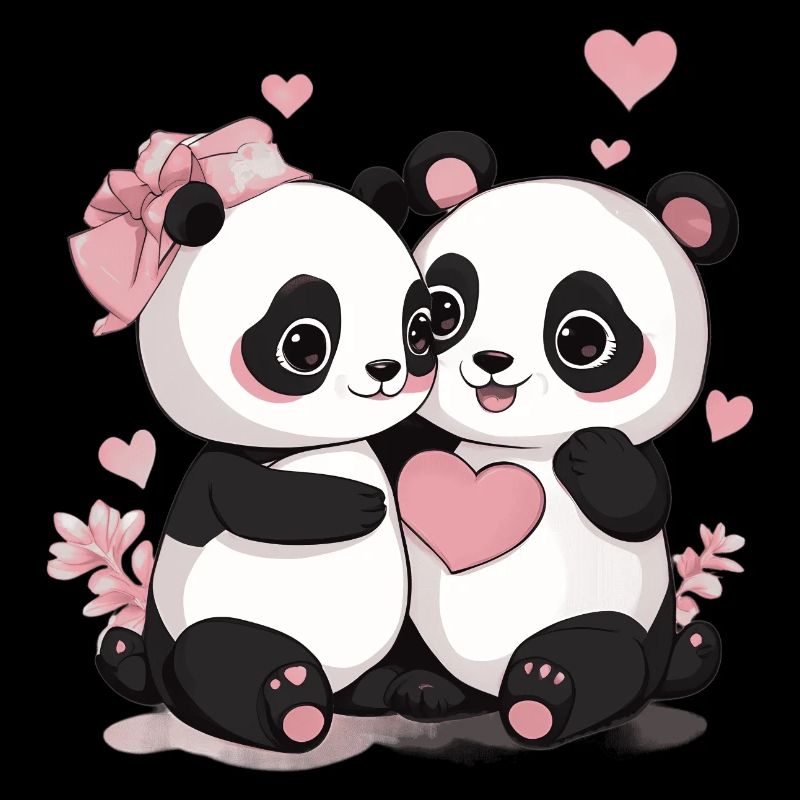 Sei mein Valentinstag Panda