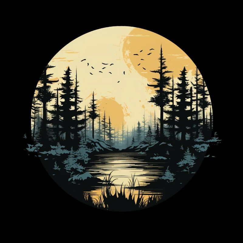Full moon woods