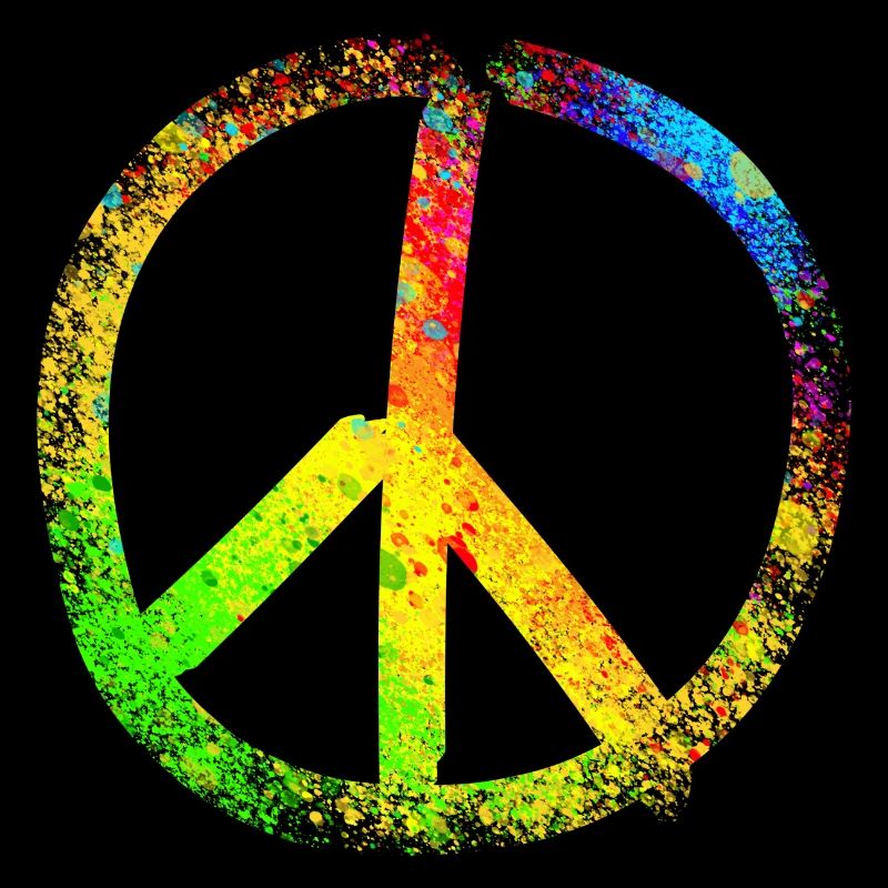 peace sign rainbow 02