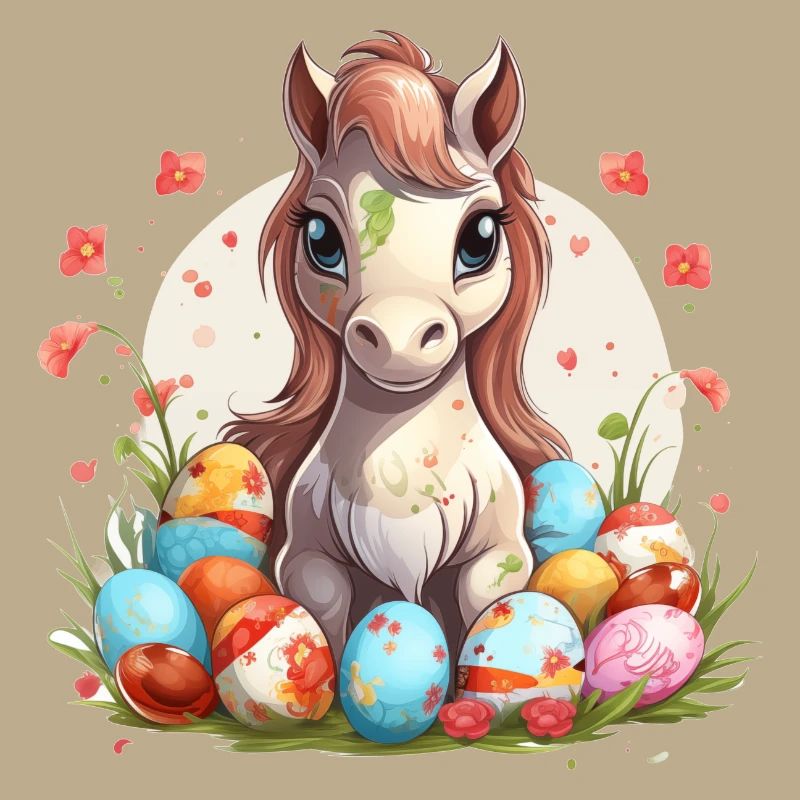 Easter eggs with bangs