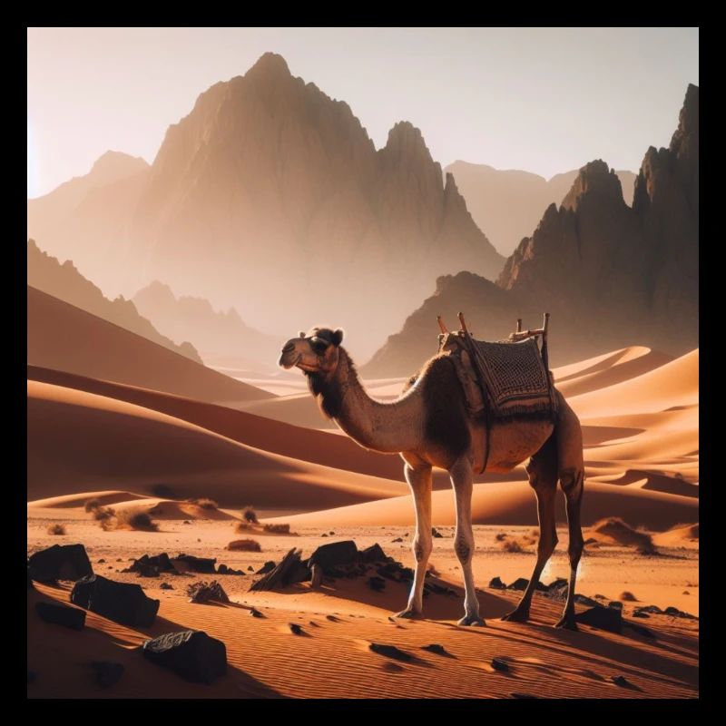 true camel in a desert A3