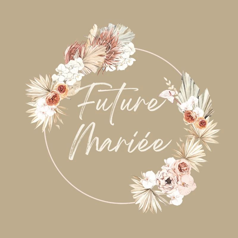 Future mariée couronne fleurs Boho