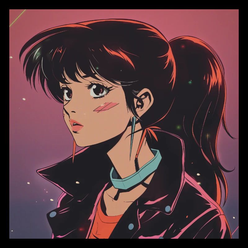 Impression de mode de haute qualité de fille anime des années 80