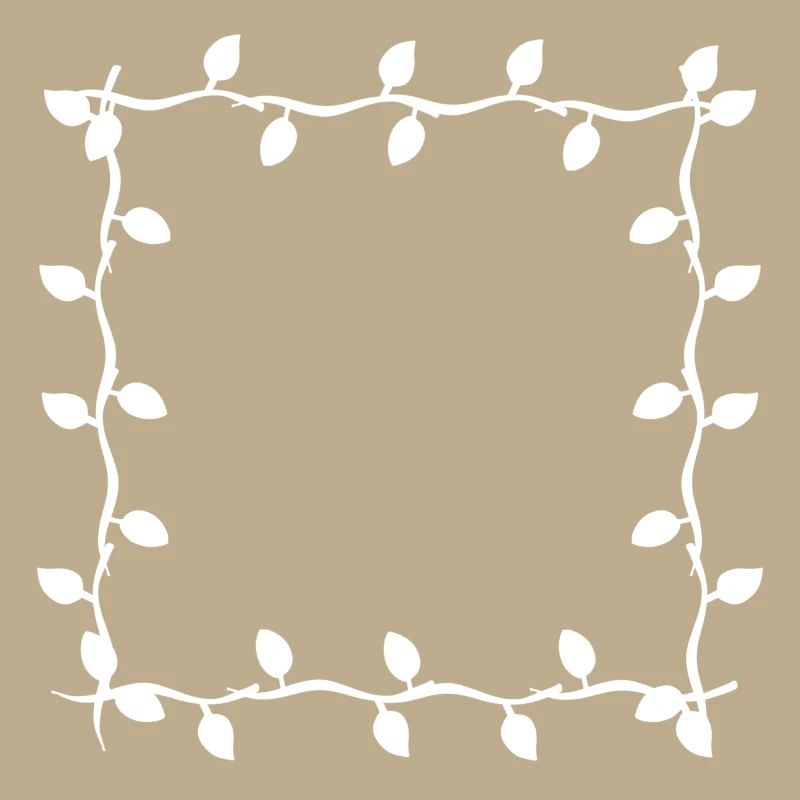 Four Leaves Line Nature Frame Leaf Shape