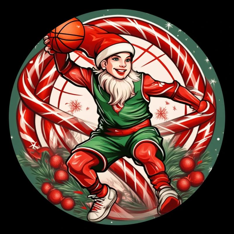 Basket-ball elfe de Noël