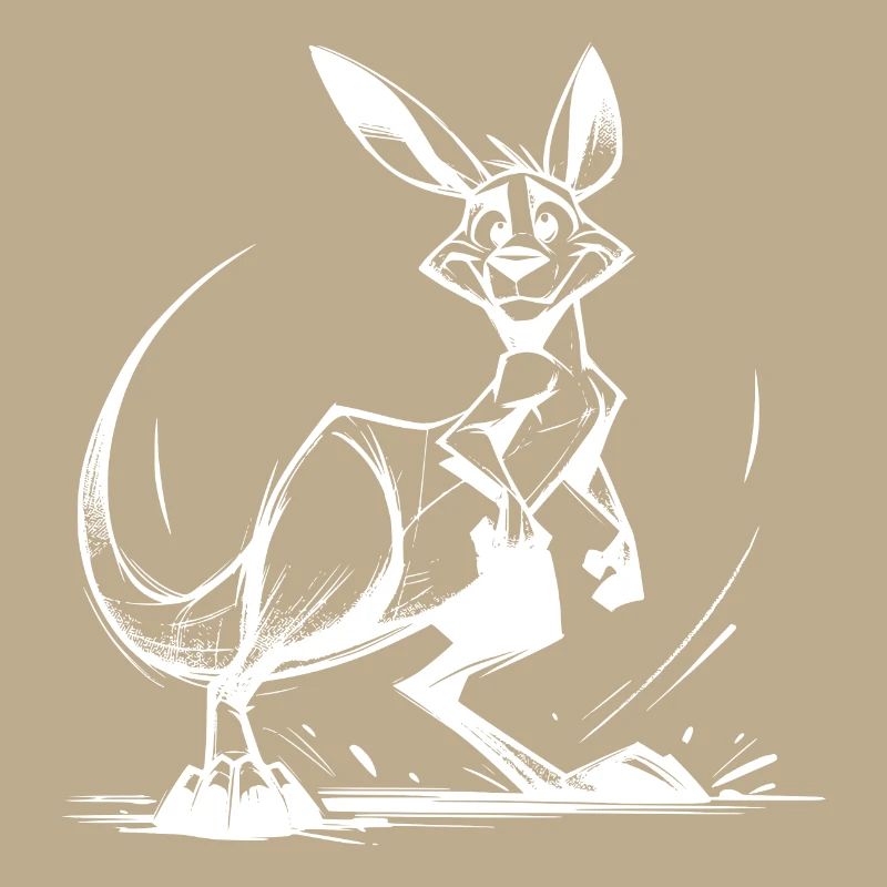 Australian Kangaroo Pencil Drawing