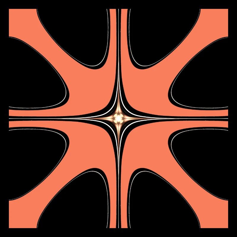 Abstract with a white pattern in the middle