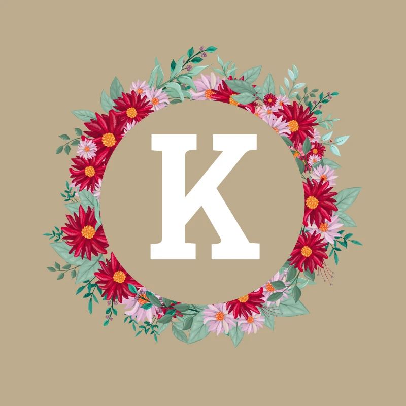 Buchstabe k Blumenkrone