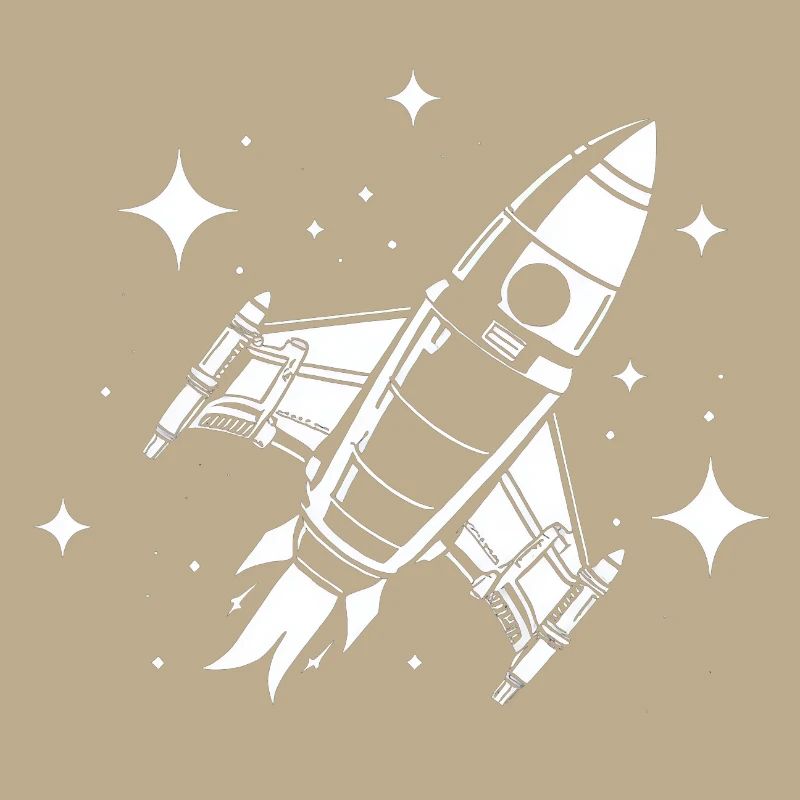 Fusée spatiale dans les étoiles