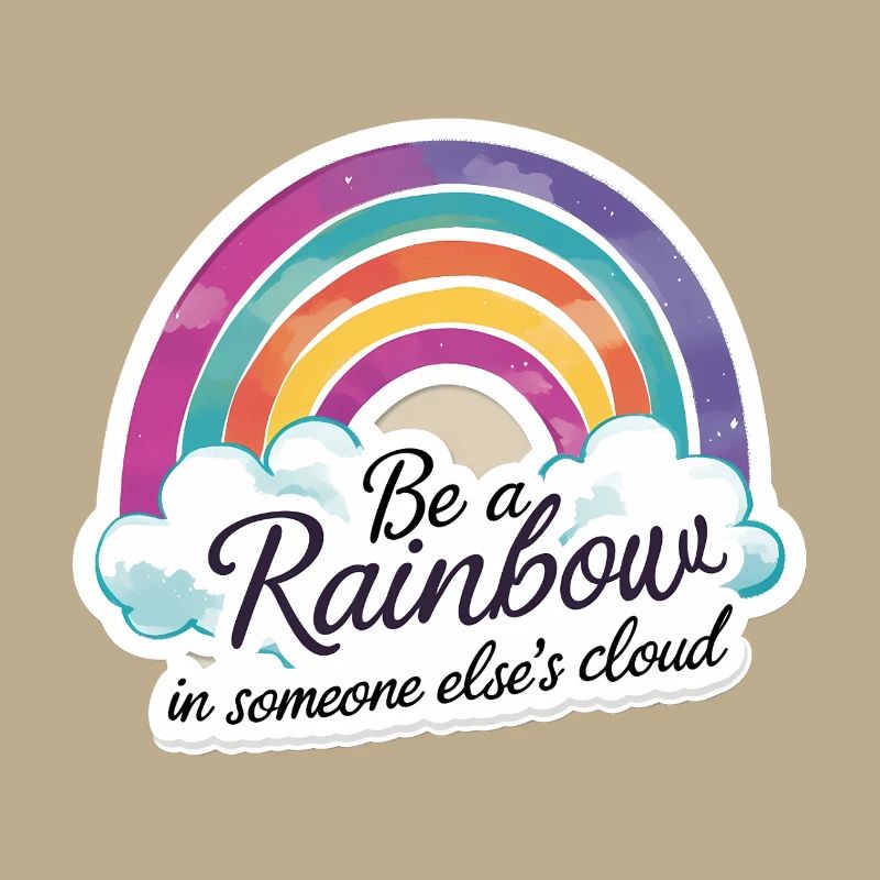 Sei ein Regenbogen in der Wolke eines anderen Bunten
