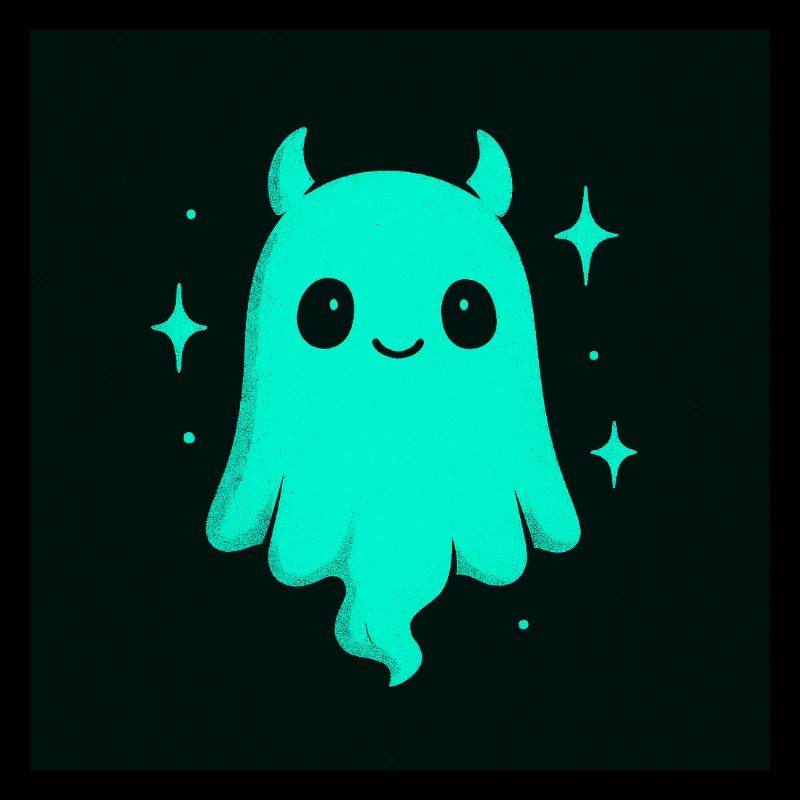 cute cyan ghost