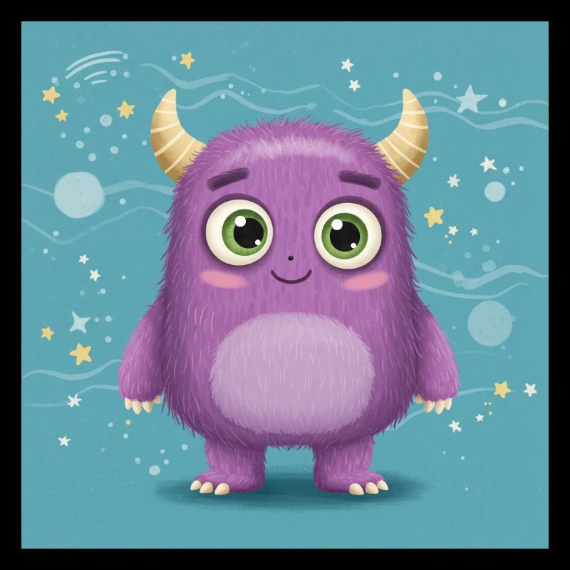 Playful Purple Monster Design
