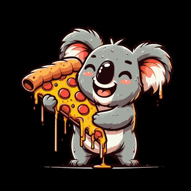 Happy Koala Ours Koala à pizza