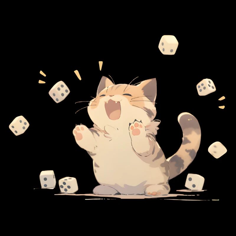 Cute cat playing with cubes 4x4