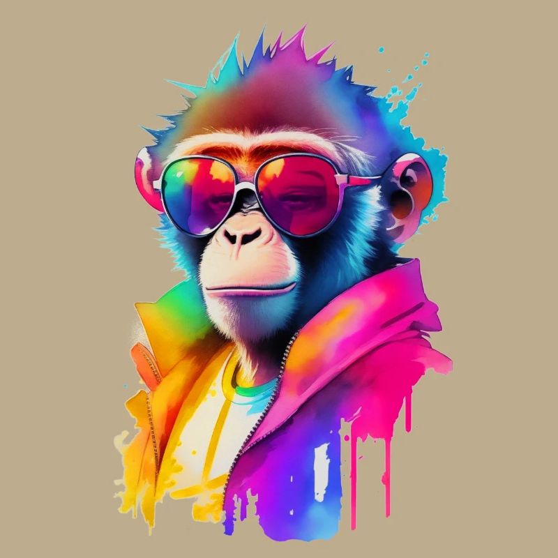 Monkey with sunglasses
