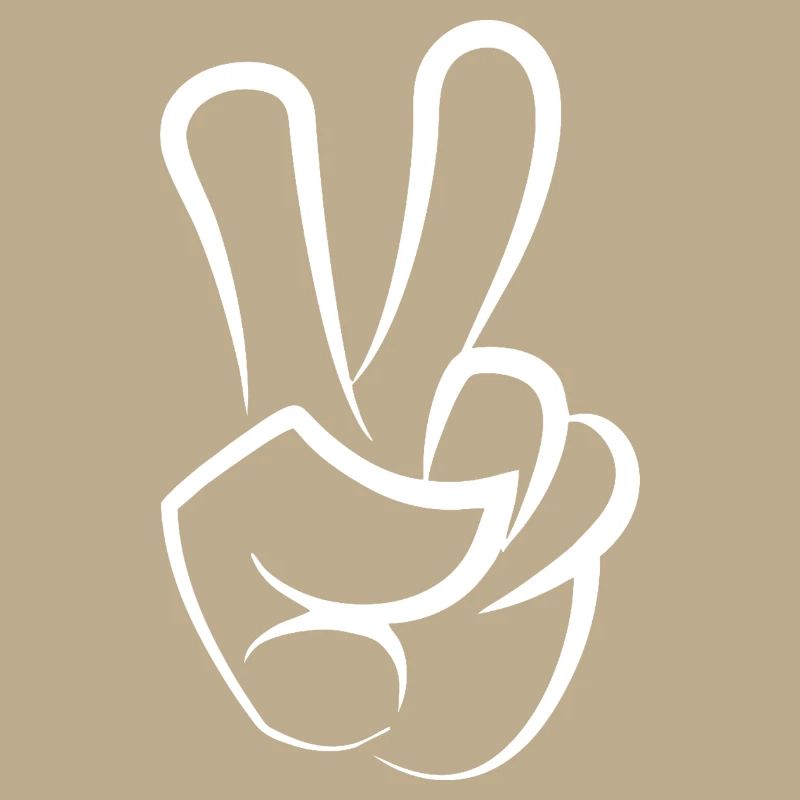 Two-Fingered Peace Symbol with Peace Sign