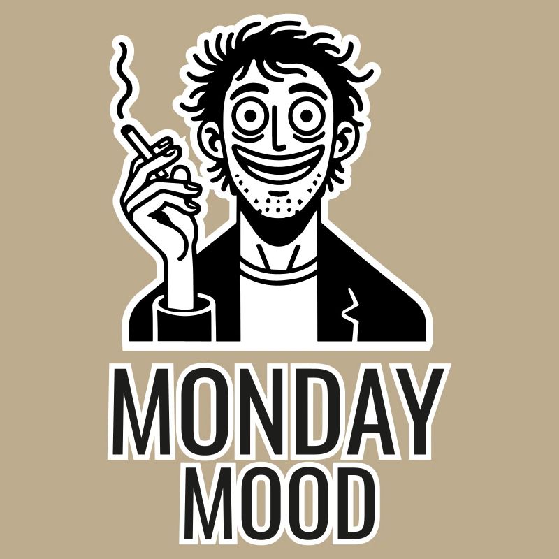 Caffeinated man smoking a cigarette - Monday Mood