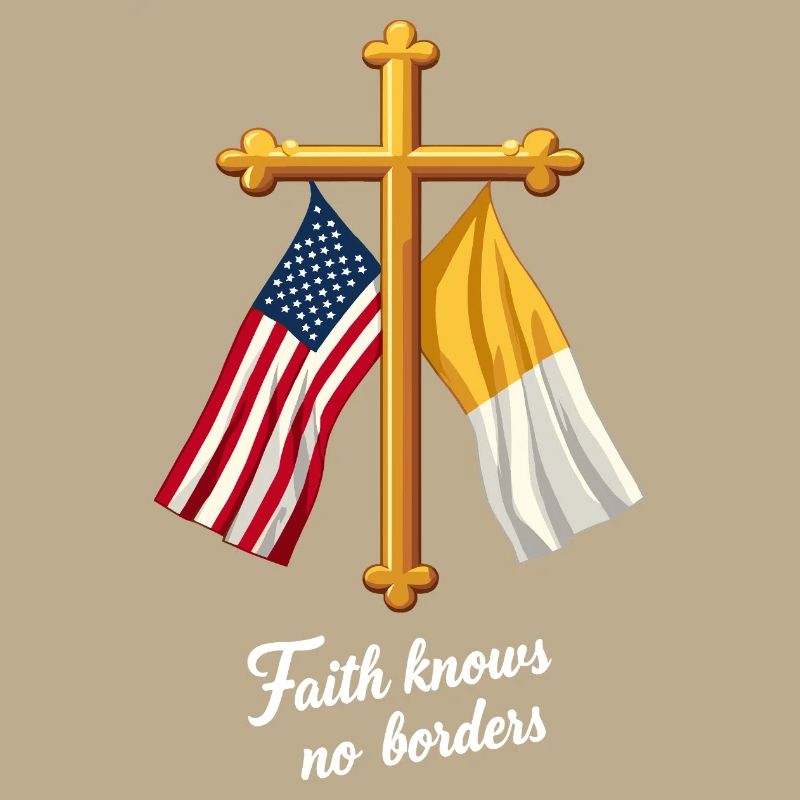 Drapeau américain et du Vatican