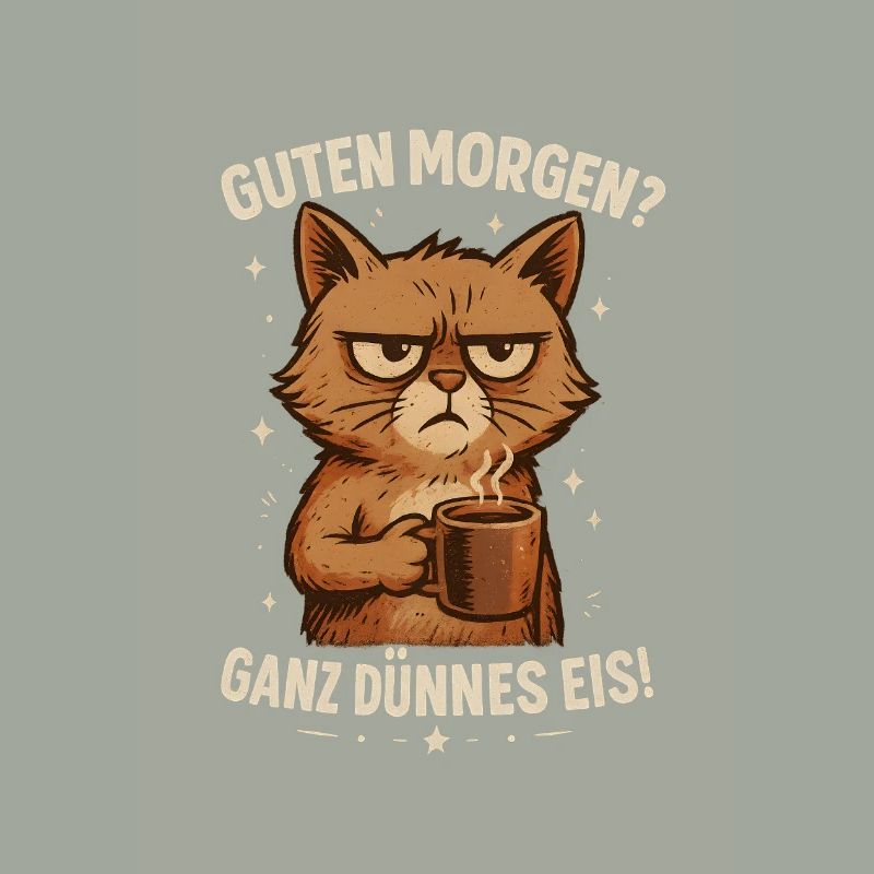 Drôle de chat avec un dicton effronté