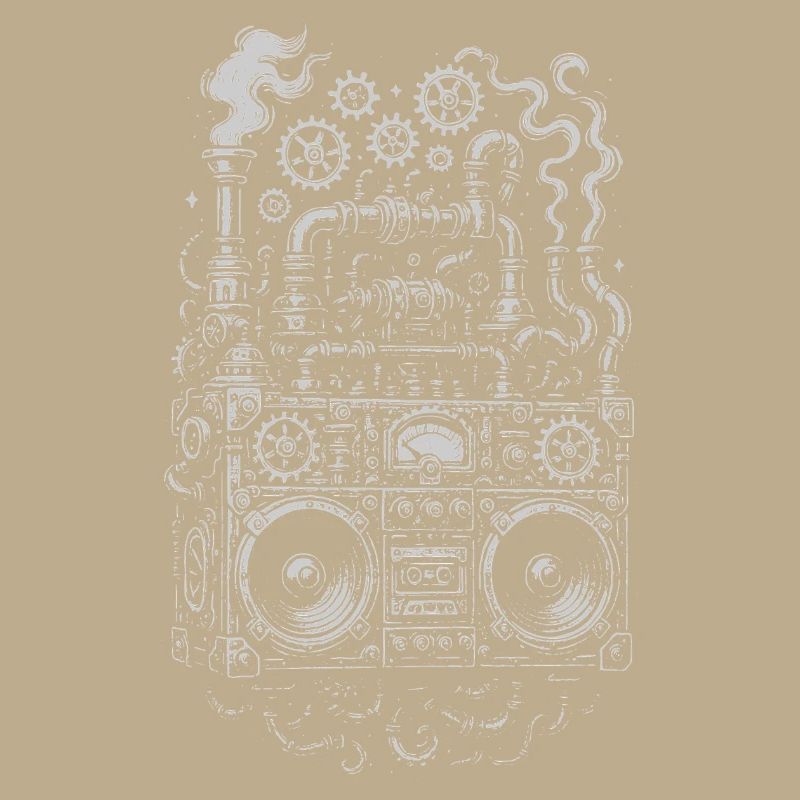 Steampunk Ghettoblaster-Zahnräder