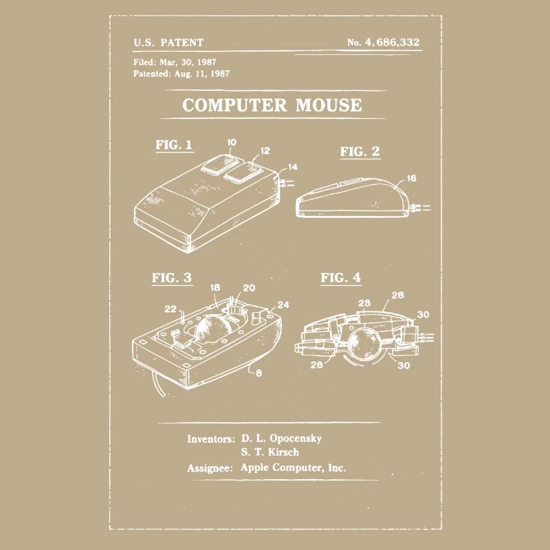 Retro-Computermaus-Bauplan