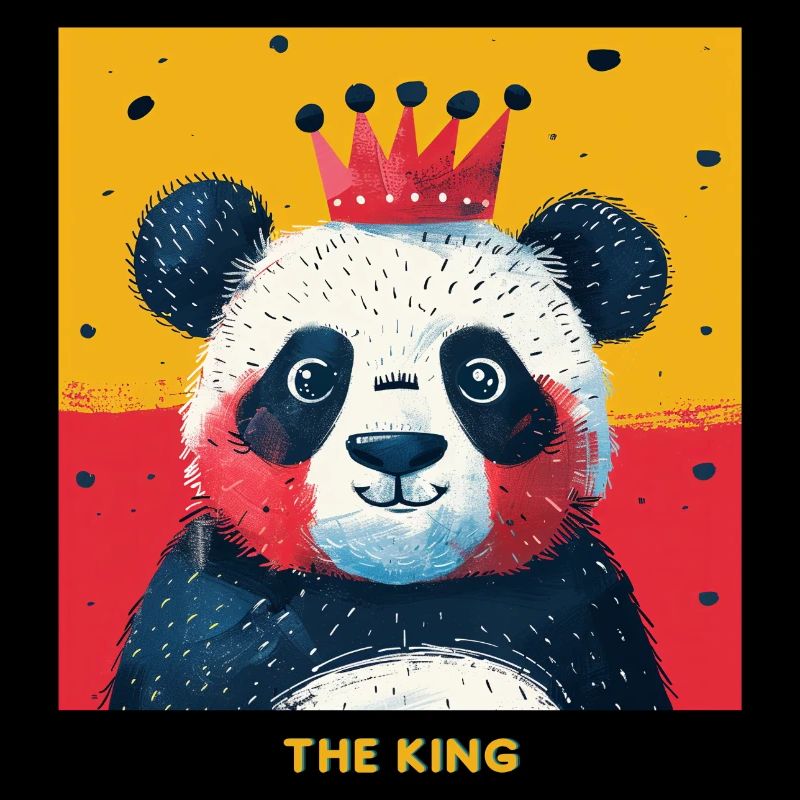 Panda König Portrait
