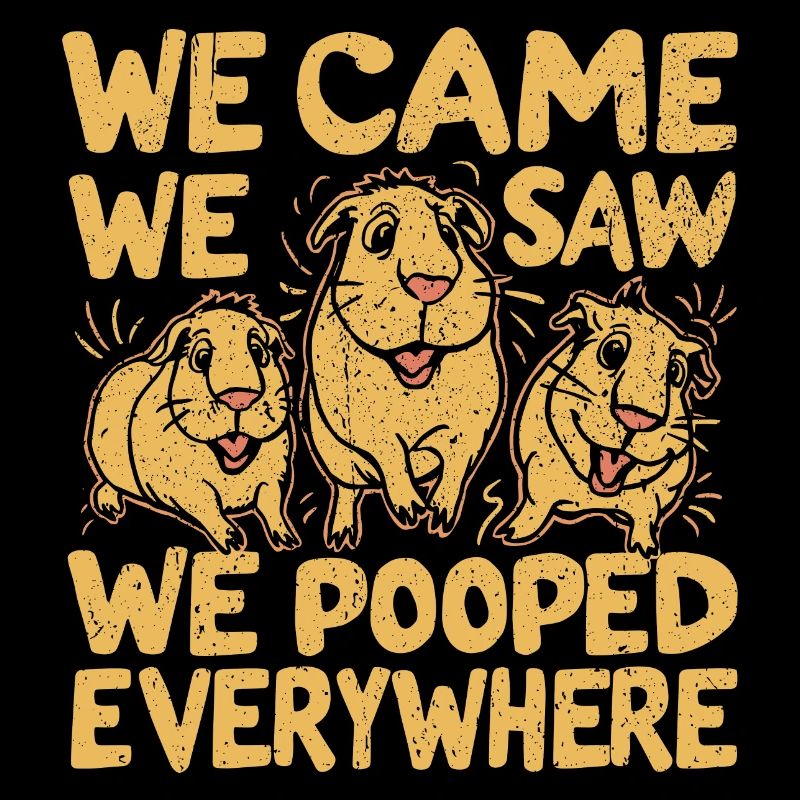Humour de cochon d’Inde - Caca partout