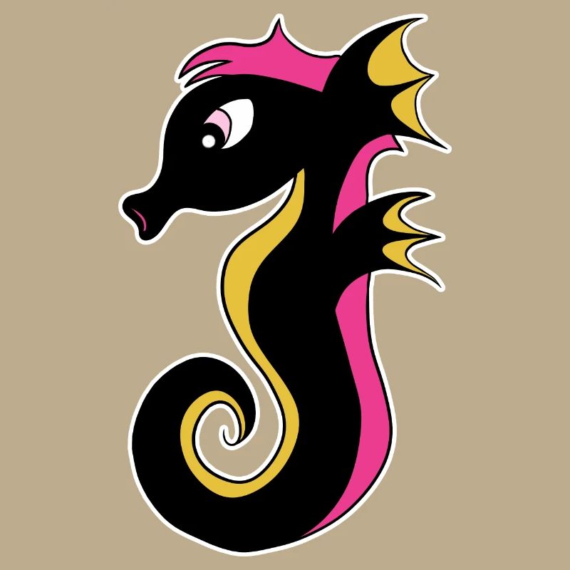 Hippocampe néon en fleurs