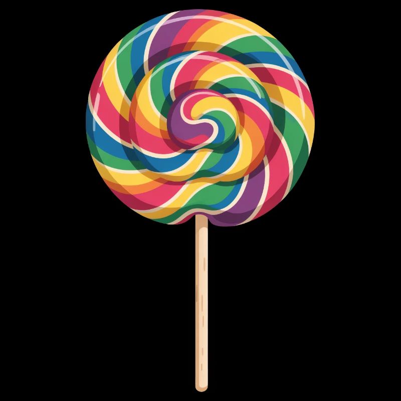 Bunter Regenbogen Lolli Spiral Look