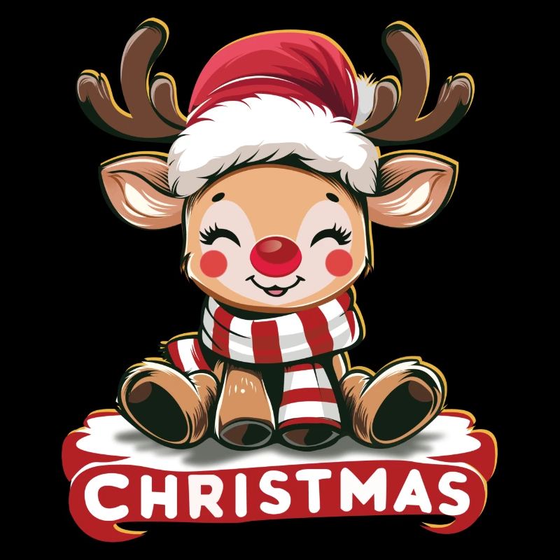 "Christmas joy with reindeer"