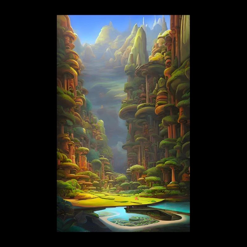 Simulation abstrait nature paysage