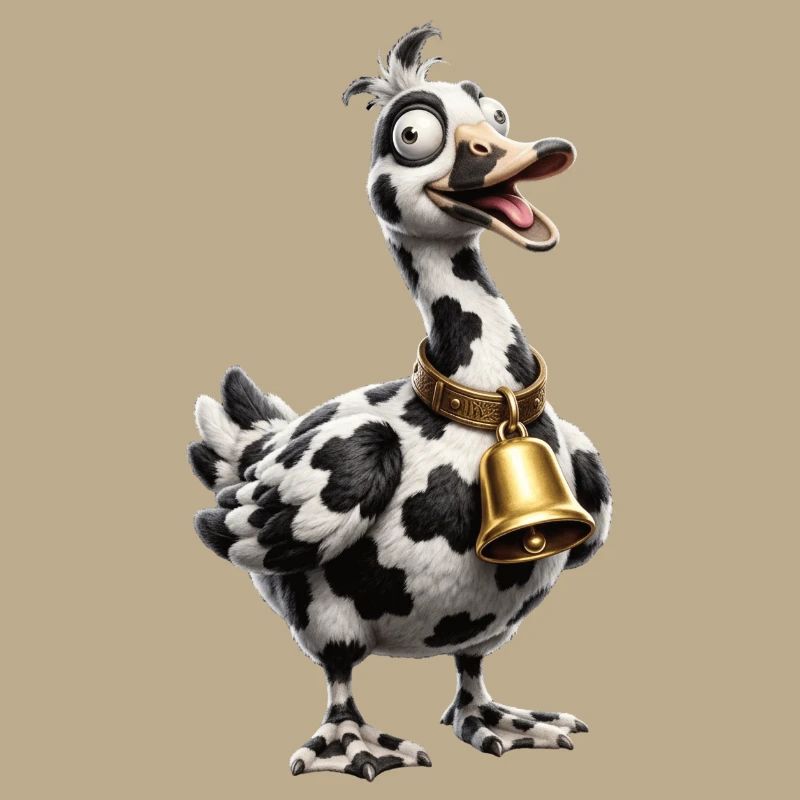 Funny Mixed Goose Cow Pattern