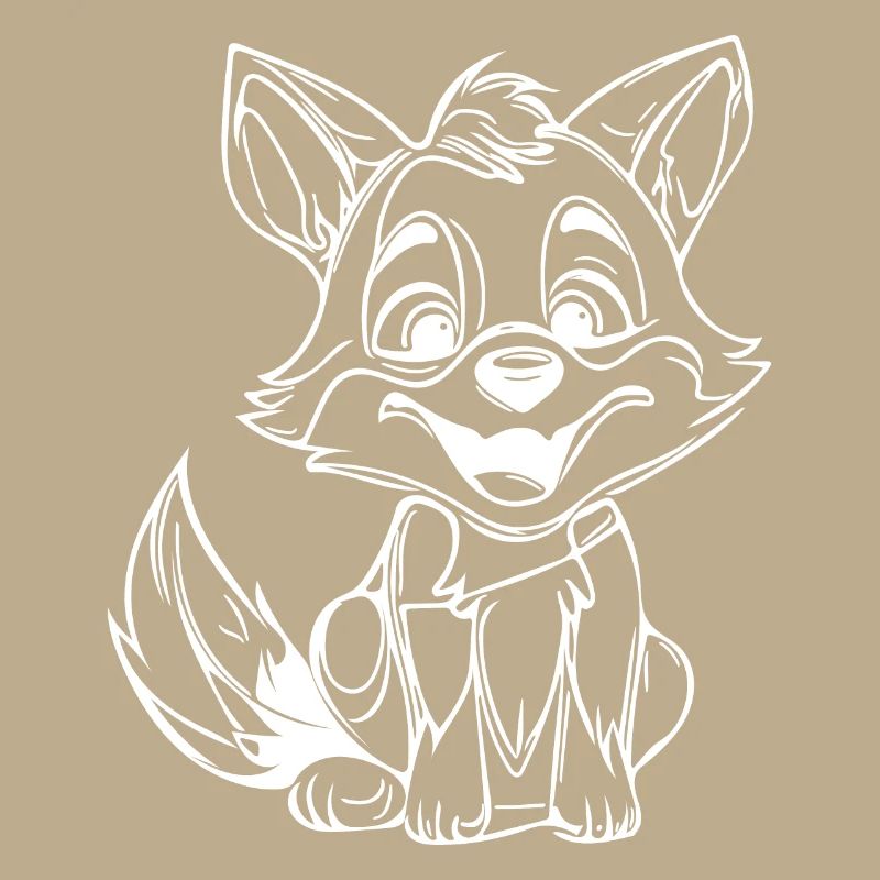 Little cute smiling fox