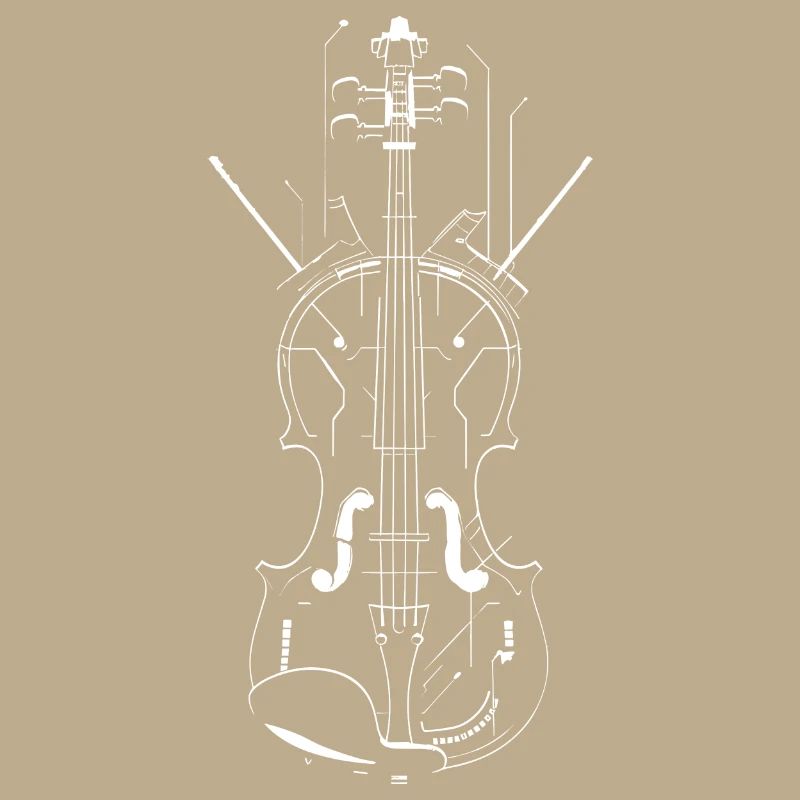 Violin Line Drawing