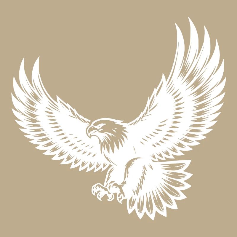 Aigle expressif aux ailes déployées