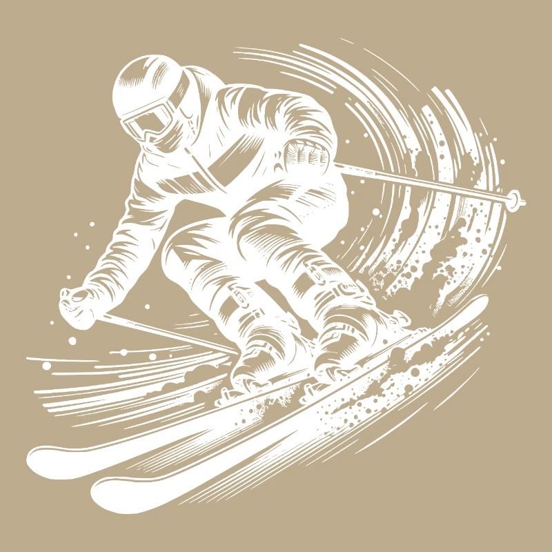 Skiing with impressive dynamics in the snow