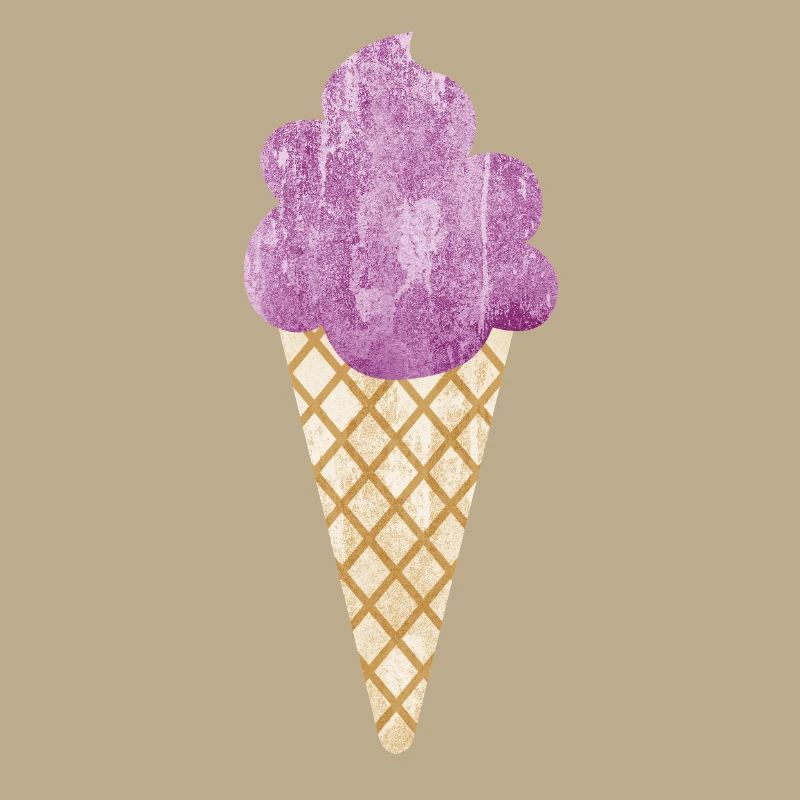 Eiscreme Icecream Eis Waffel Eiskrem Eisdiele lila