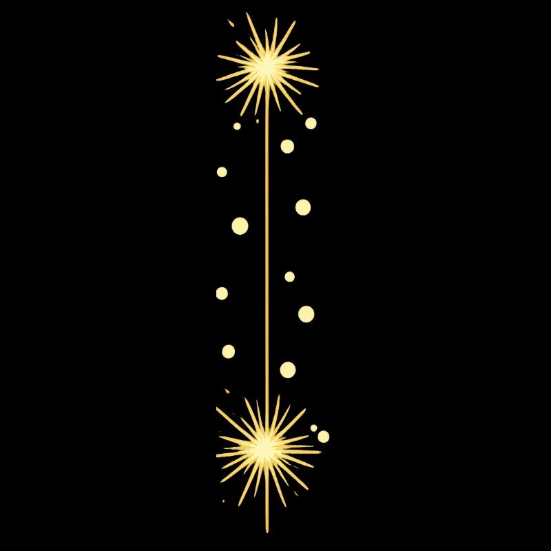 Lignes de feux d’artifice dorées