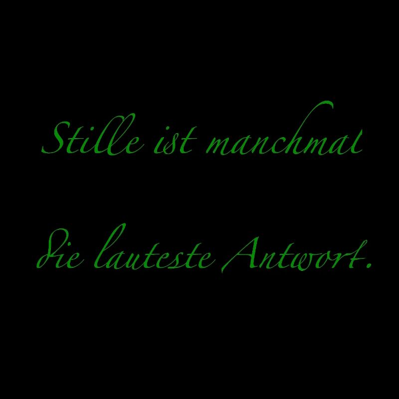 silence is sometimes the loudest response