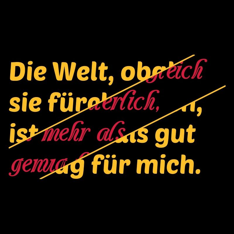 Welt Spruch Abstrakt Schrift farbig Geschenkidee