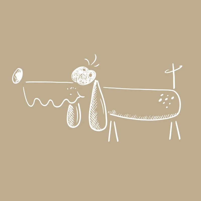 Funny Dackel Comic Skizze - Hund