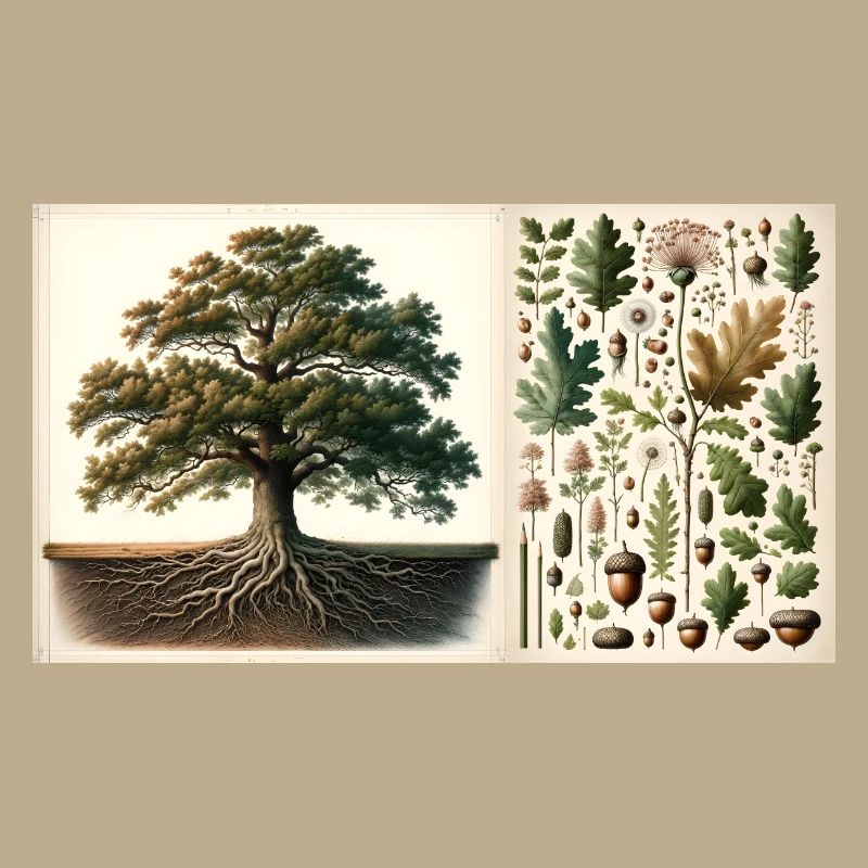 Oak Tree Botanical