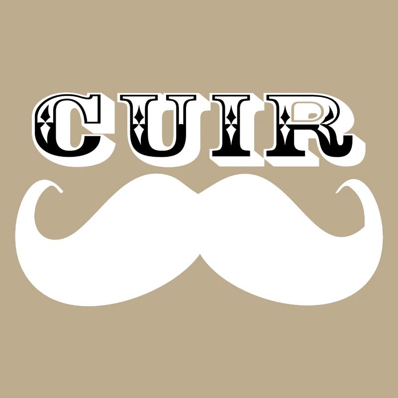 Cuir Moustache - Logo Blanc