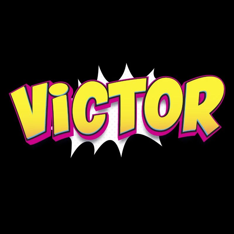 Victor Custom Name Comic Book Style Pop Art,