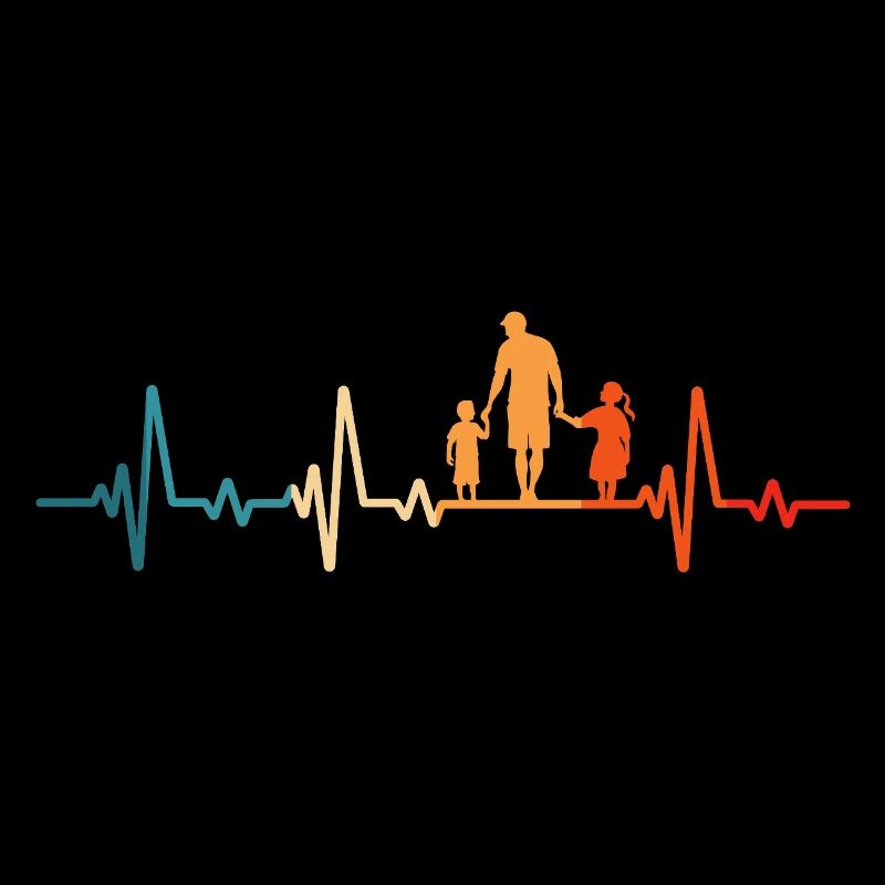 Padre e figlia figlio retrò figlia e figlio